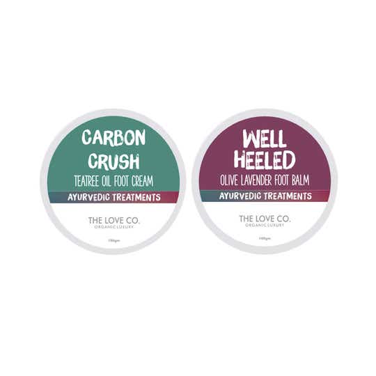 THE LOVE CO. Tea Tree Oil Foot Cream + Olive Lavender Foot Balm Pack of 2 Combo