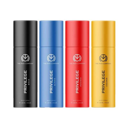 The Man Company Deodorant Body Spray Combo Pack For Men (150 ml) Pack Of 4
