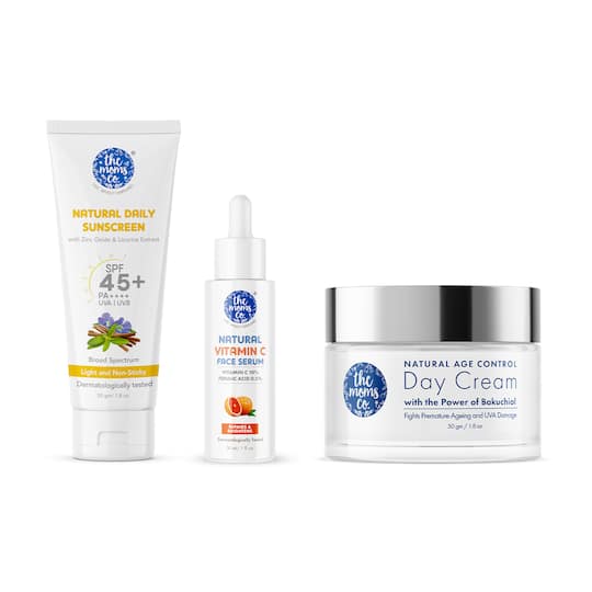 the moms co. Natural Bri Ght Day Skin Care Re Gime Combo Kit