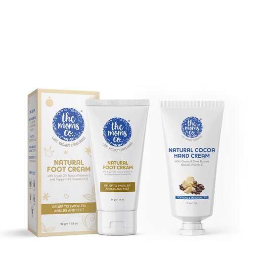 the moms co. Natural Foot Cream & Natural Cocoa Hand Cream Combo