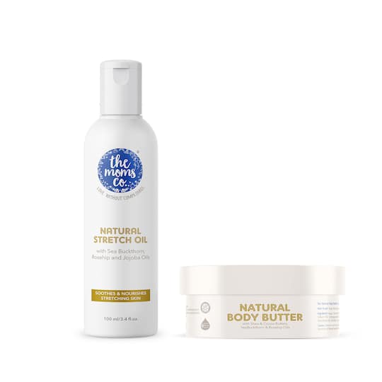 the moms co. Natural Stretch Oil & Natural Body Butter Combo