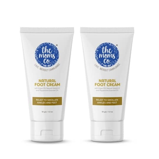 The Mom's Co. Natural Foot Cream With Argan Oil Vit E & Oil Relief (50 g) Combo