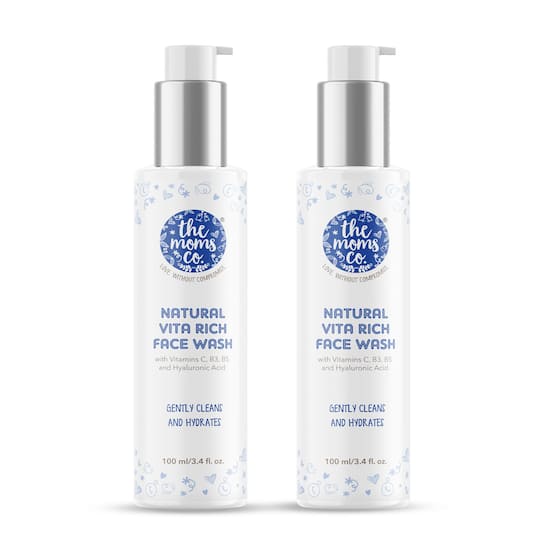 the moms co. Natural Vita Rich Face Wash With Vitamins C, B3 & B5 (100 ml) (Pack Of 2) Combo