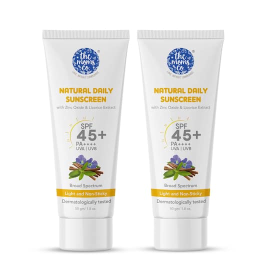 the moms co. Waterproof Spf 50+ Natural Mineral Based Baby Sunscreen (100 ml) Combo