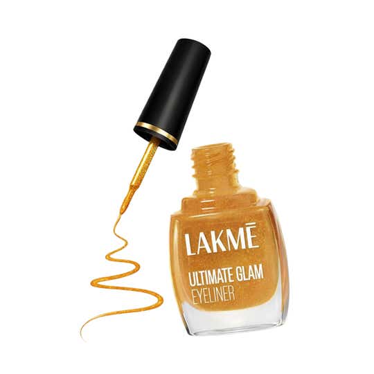 Lakme Ultimate Glam, Eye Liner, Quick Drying, Water Resistant, Smudgeproof, Golden - (9 ml)