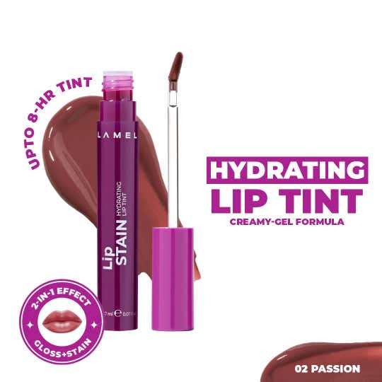 Lamel Lip Stain Hydrating Lip Tint - 02 Passion (2.7 g)