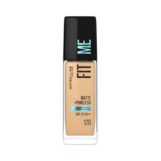 Maybelline New York Fit Me Matte + Poreless Liquid Foundation SPF 22 - 128 Warm Nude (30 ml)