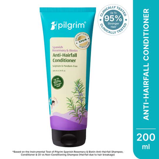 Pilgrim Spanish Rosemary & Biotin Anti-Hairfall Conditioner For Reducing Hair Loss & Breakage (200ml)