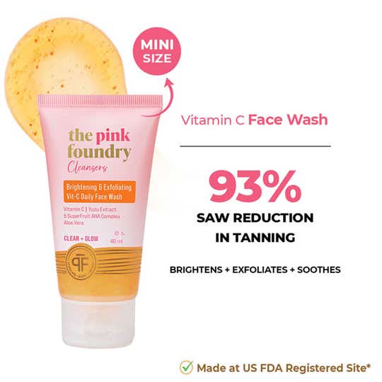 The Pink Foundry Brightening & Exfoliating Vit-C Daily Face Wash (40 ml)