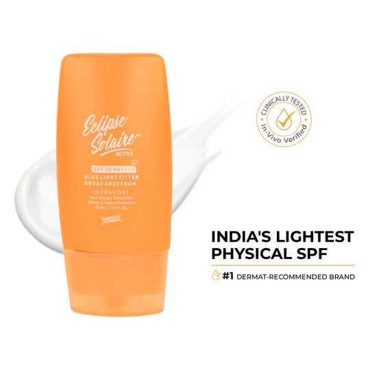 Eclipse Solaire Active Sunscreen SPF 50 PA+++ No White Cast (30 ml)