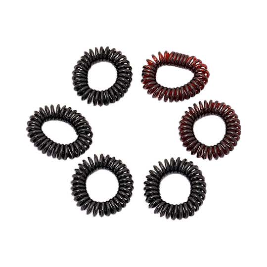Bronson Professional Spiral Hair Ties Rubber Band (6 pcs)