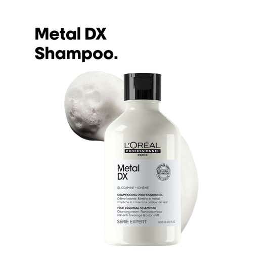 L'OREAL PROFESSIONNEL Metal DX Anti-Metal Cleansing Cream Shampoo For Hair Breakage (300 ml)