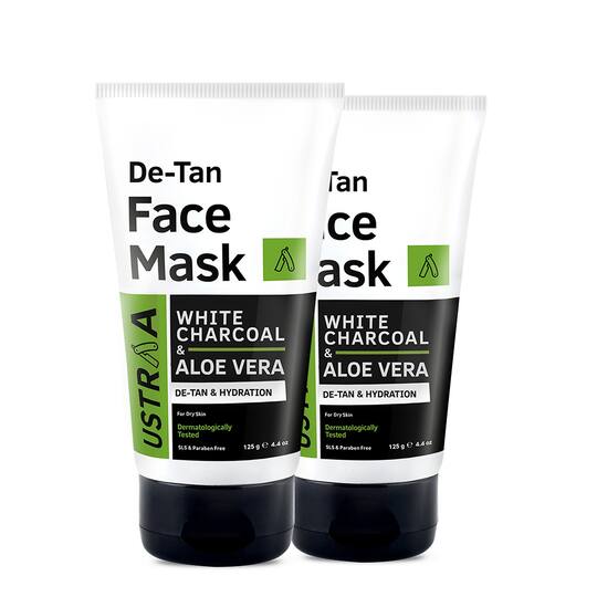 Ustraa De Tan Face Mask For Dry Skin - 125 g (pack Of 2) - (2 Pcs)