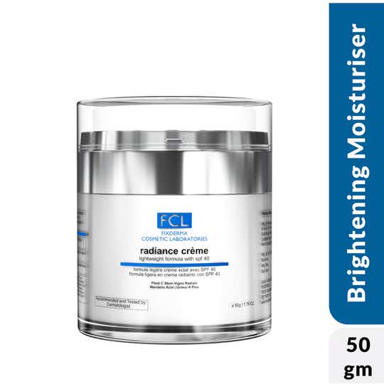 FCL Radiance Cream With SPF40 Sunscreen, Suitable for Acne Spots & Hydrates Dull Skin (50 g)