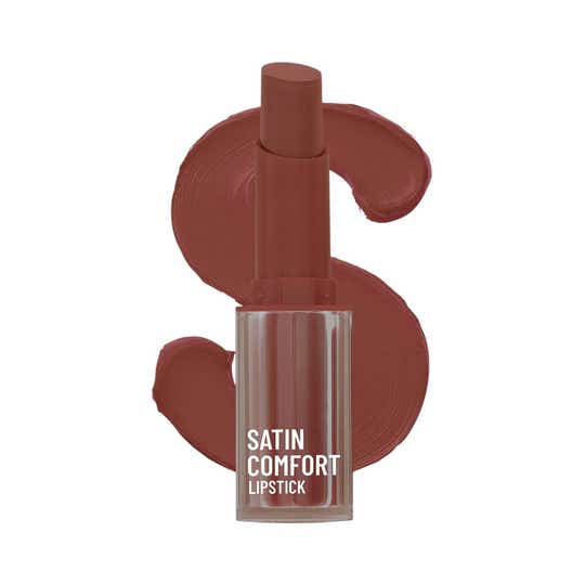 Swiss Beauty Satin Comfort Lipstick - Toasted Brown (3 g)