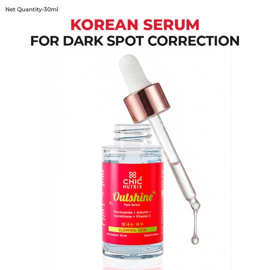 Chicnutrix Outshine Skin Glow Face Serum With Vitamin C Glutathione Arbutin & Niacinamide (30 ml)
