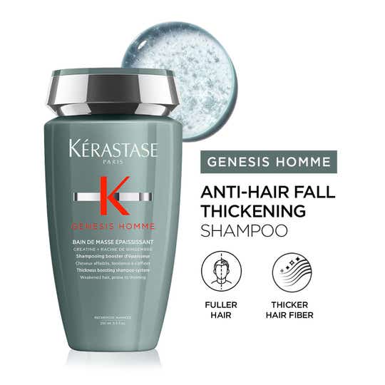 KERASTASE Genesis Homme Anti-Hair Fall Thickening Shampoo For Men, Hair Prone to Thinning (250 ml)