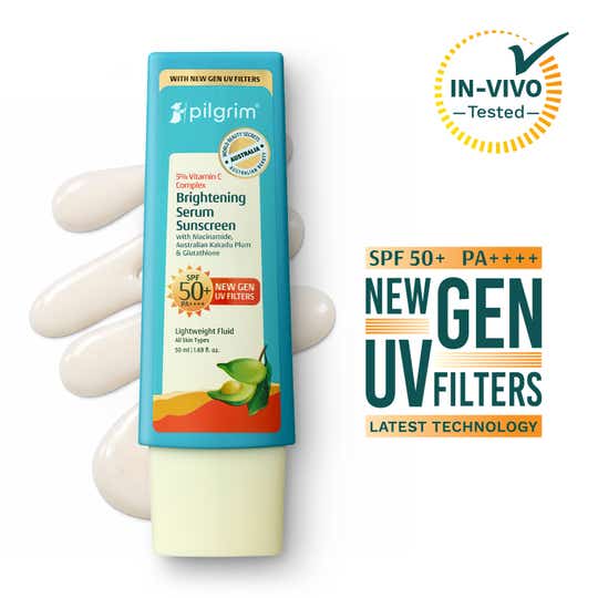 Pilgrim 5% Vitamin C Complex Brightening Serum Sunscreen SPF 50+ PA++++ (50 ml)