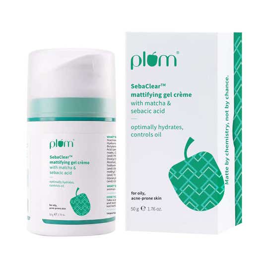 Plum SebaClearTM Mattifying Gel Crème with Matcha & Sebacic Acid (50 g)