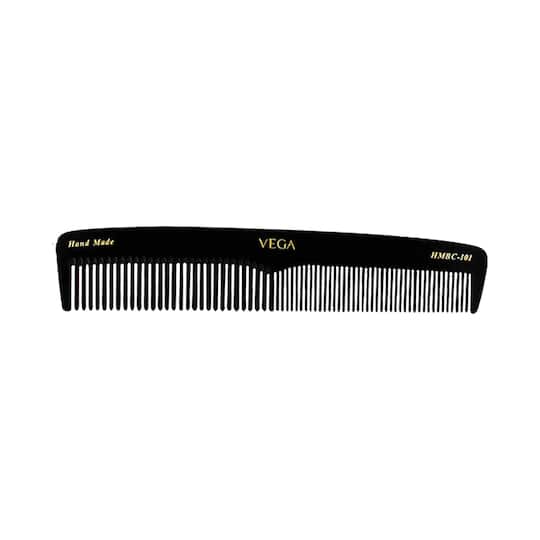 Vega Graduated Black Dressing Handmade Hair Comb for Men and Women (HMBC-101) (49 g)