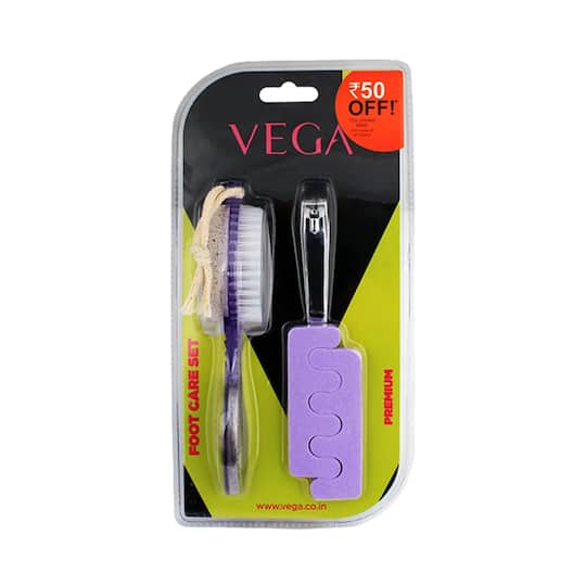 Vega Pedicure Set- Nail Clipper Foot Scrubber & Seperator (PM-03) (105 g)