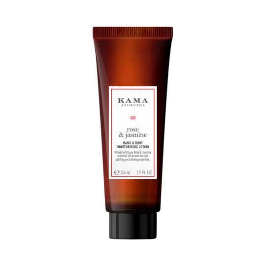 Kama Ayurveda Rose & Jasmine Lightweight & Hydrating Paraben Free Hand and Body Lotion (50 ml)