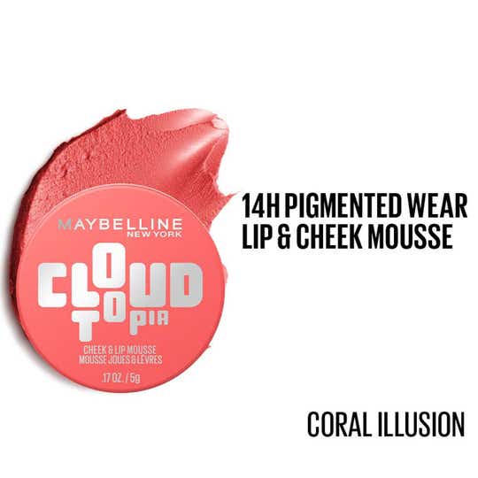 Maybelline Cloudtopia Cheek & Lip Mousse Blush - 05 Coral Illusion (5 g)