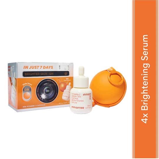 Innisfree Vitamin C Green Tea Enzyme Brightening Serum Camera Set (3 pcs)