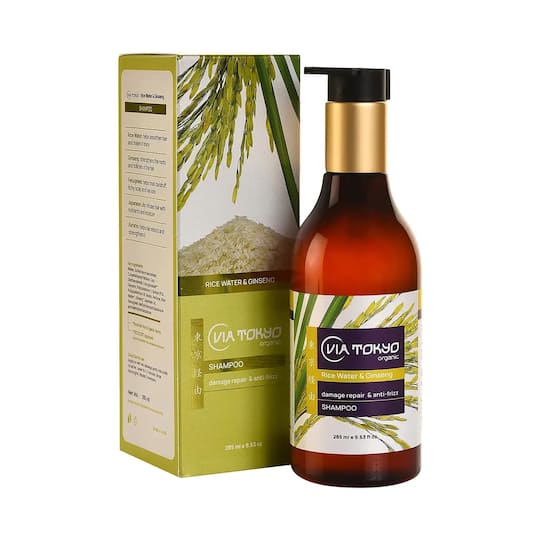 Via Tokyo Organic Rice Water & Ginseng Shampoo (285ml)