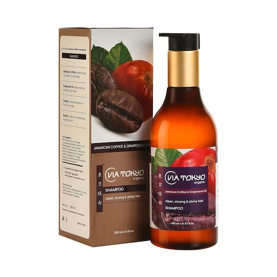 Via Tokyo Organic Jamaican Coffee & Grapeseed Oil Shampoo (285ml)