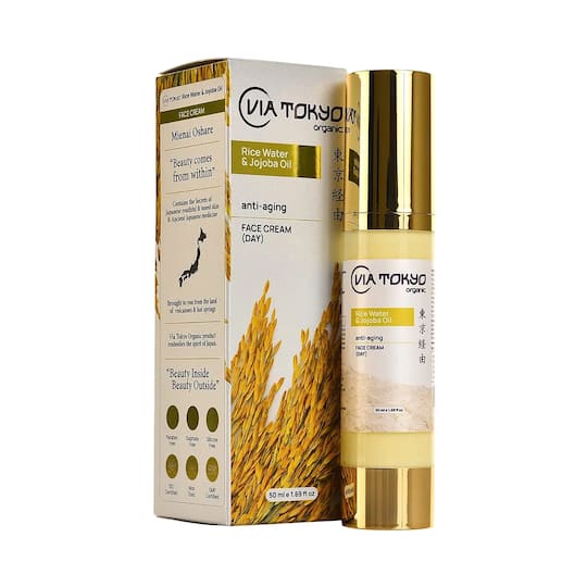 Via Tokyo Organic Rice Water & Jojoba Oil Anti-Aging Day Face Cream (50ml)