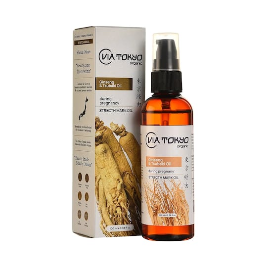 Via Tokyo Organic Ginseng & Tsubaki Oil Stretch Mark Oil (100ml)