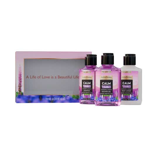 THE LOVE CO. Calm & Soothe Lavender & Vanilla Gift Collection Kit (3 pcs)