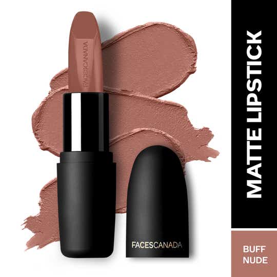 Faces Canada Weightless Matte Lipstick, Pigmented and Hydrated Lips - Buff Nude 05 (4.5 g)