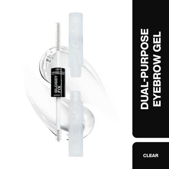 Makeup Revolution Relove Glossy Fix Clear Brow Gel And Mascara - Clear (2ml)