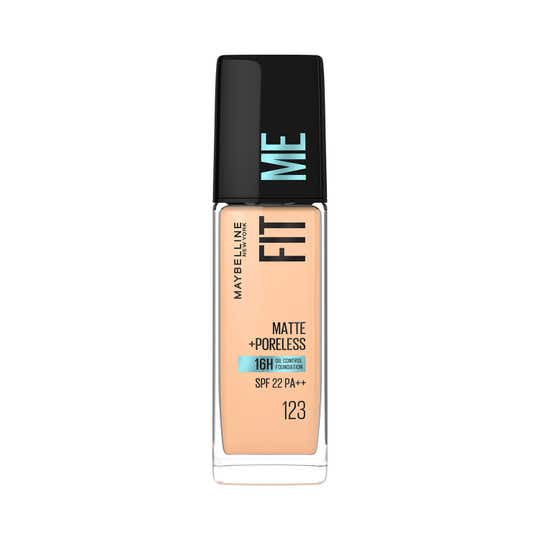 Maybelline New York Fit Me Matte + Poreless Liquid Foundation SPF 22 - 123 Soft Nude (30ml)