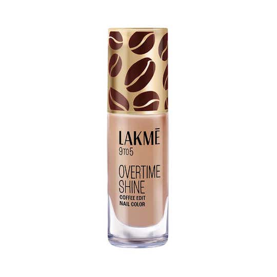Lakme 9 to 5 Overtime Shine Nail Polish Coffee Edit - 07 Maple Macchiato (6 ml)