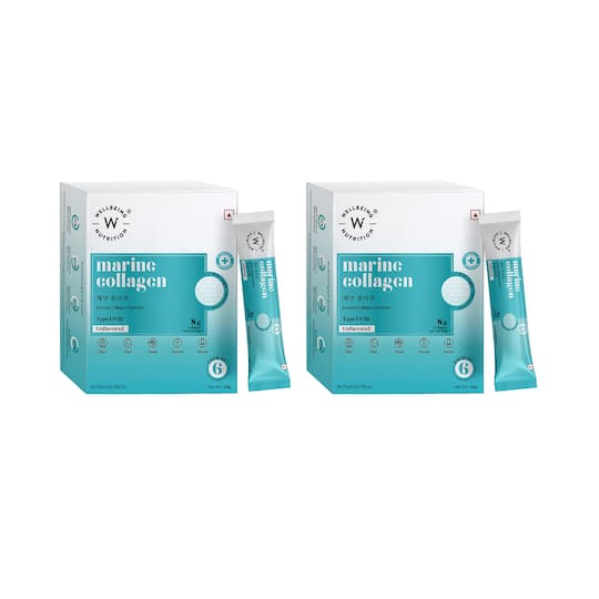 Wellbeing Nutrition Pure Korean Marine Collagen - Unflavored 6 Sachets (Pack of 2)