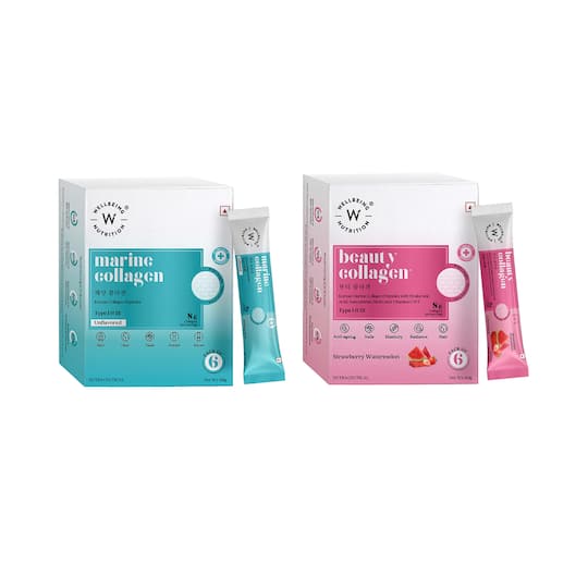 Wellbeing Nutrition Combo Pure Marine and Beauty Korean Marine Collagen (12 Sachet)