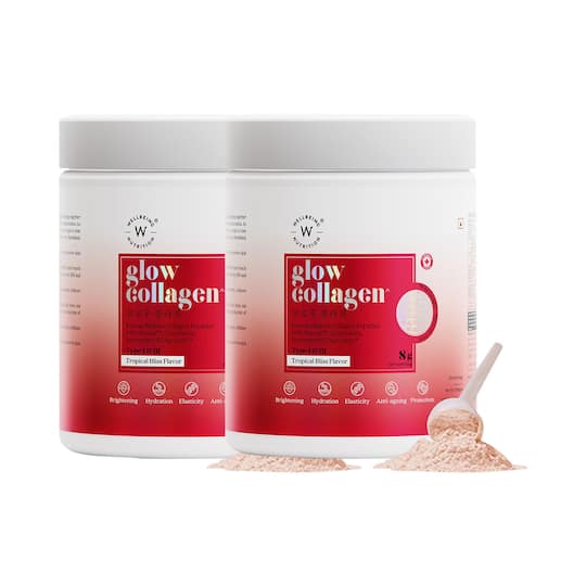 Wellbeing Nutrition Glow Pure Marine Collagen Peptides Combo - Tropical Bliss (250 g) (Pack of 2)