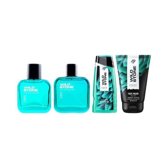 Wild Stone Edge Spray Perfume (50 ml), Perfume For Men (100 ml) & Face Wash & Shower Gel (200 ml) Combo