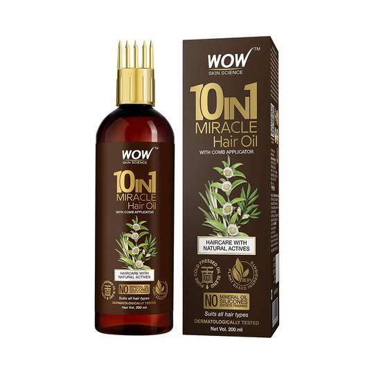 WOW SKIN SCIENCE 10in1 Miracle Hair Oil With Comb Applicator (200ml)