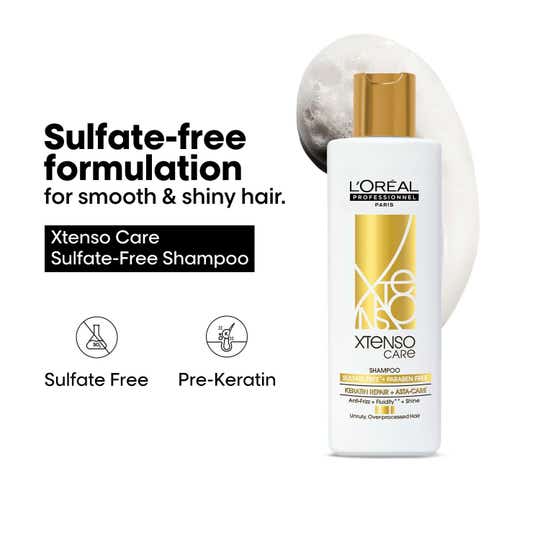L'OREAL PROFESSIONNEL Xtenso Care Sulfate-Free Shampoo For Frizz-Free & Shiny Hair (250 ml)