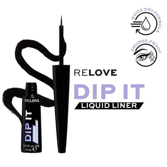 Makeup Revolution Relove Dip Eyeliner - Black (5 ml)