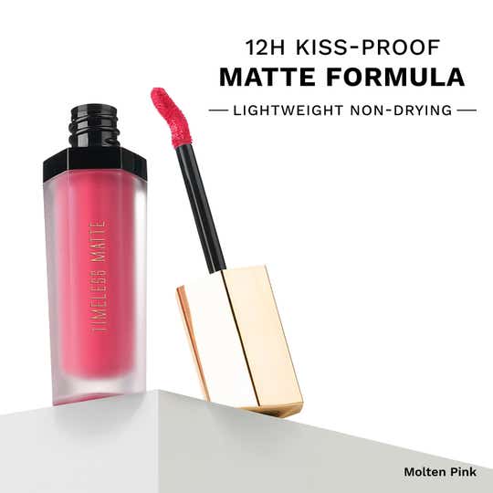 PAC Timeless Matte 12H Longlasting Rich Pigment One Swipe Payoff Smudgeproof - Molten Pink (6.5 ml)