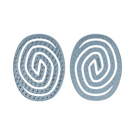 Ikonic Me Eco Spiral Travel Brush IKM-2109 - Powder Blue