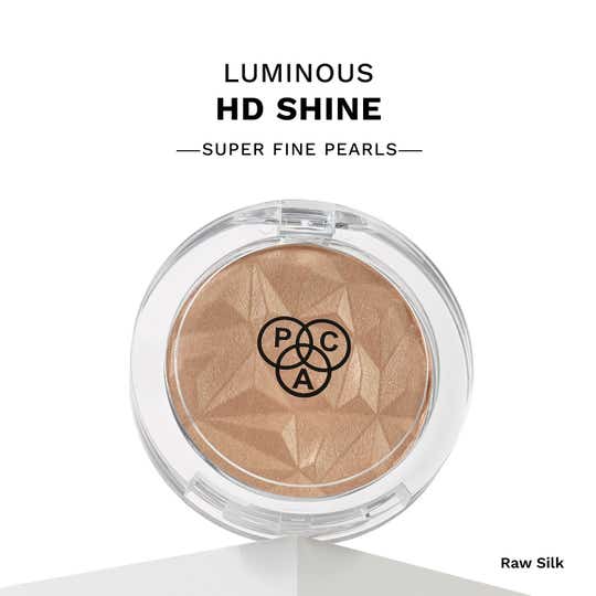 PAC Killer Glow Powder Highlighter Micro Pearls Rose Gold Luminous HD Shine - Raw Silk (8.11 g)