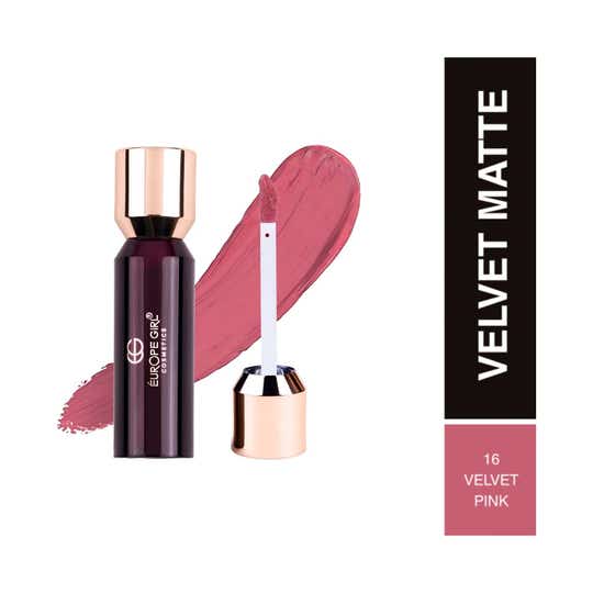 Europe Girl Velvet Matte Liquid Lipstick - Velvet Pink 16 (3.5 g)