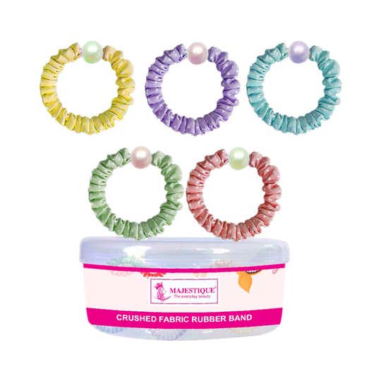 Majestique Classic Cotton Pearl Stretchy Rubber Band (5 pcs)