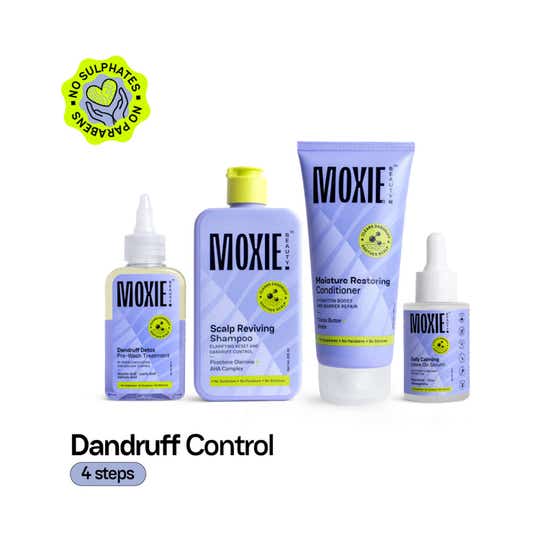 Moxie Beauty Anti-Dandruff Scalp SOS Routine - Pre-wash, Shampoo, Conditioner & Serum (4 Pcs)